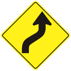 connecticut-road curves to right and left